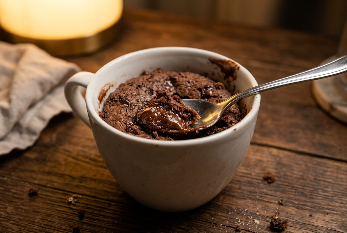 Brownie proteico de taza