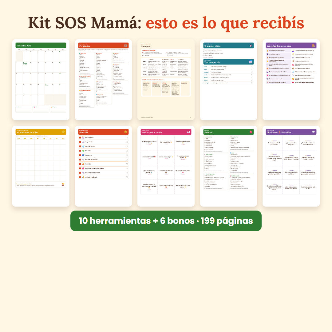 Las 10 herramientas del Kit SOS Mamá