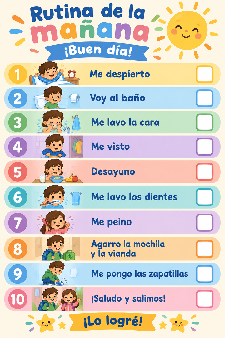 Hoja de Rutina ilustrada