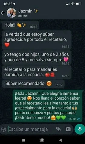 Testimonio de Jazmín por WhatsApp